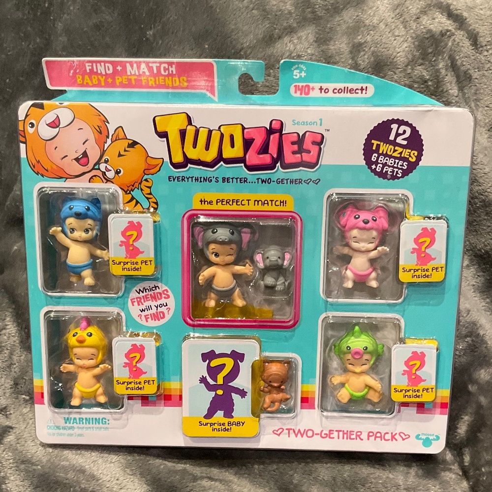Twozies season 1 Twogether Pack find and match the 6 Babies and 6 Pets NIB